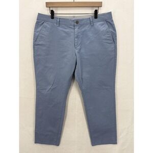 Bonobos Pants Mens 36x28 Blue Twill Chino Athletic Fit Stretch Tapered Casual